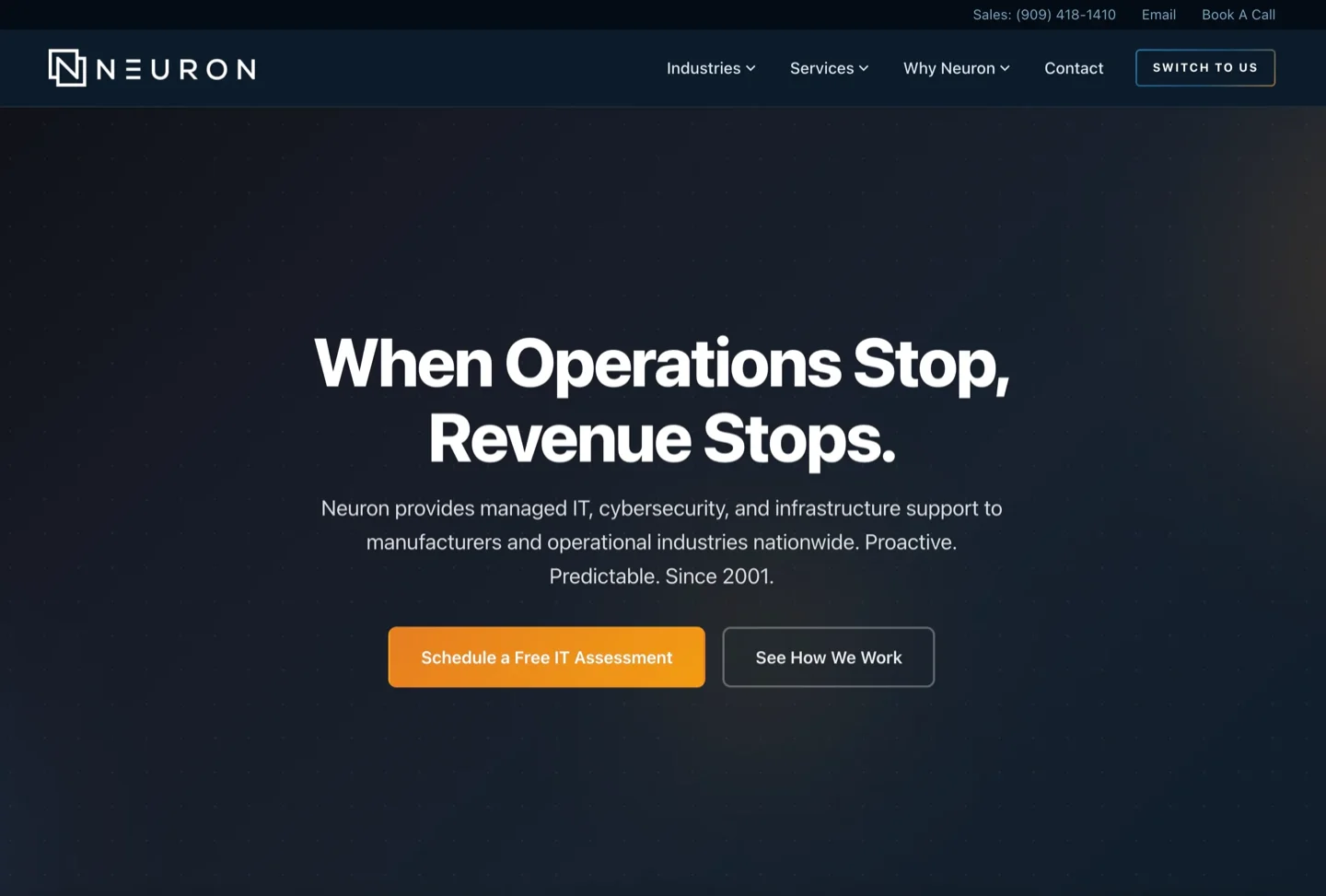 Neuron Computers website built by Neuron Web Development